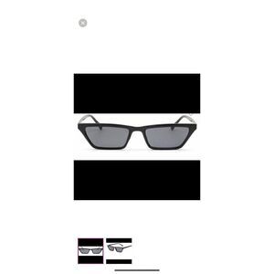 Trendy Slim All Black Sunglasses